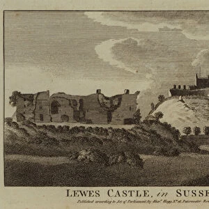 Lewes Castle, in Sussex (engraving)