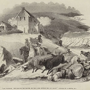 Lex Talionis, the Raid of the Reiver, or the Laird getting his Ain again (engraving)