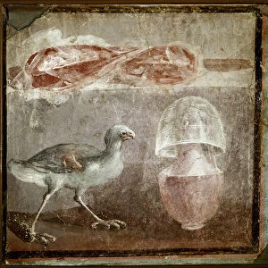 Still life with bird (fresco, 1st century AD)