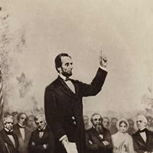 Lincolns Address at Gettysburg (photogravure)