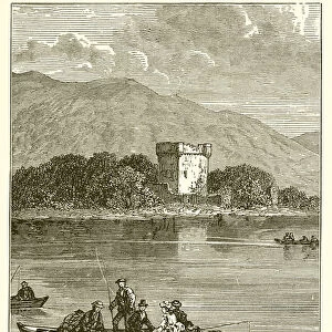 Lochleven Castle, in which Mary Queen of Scots was Imprisoned (engraving)