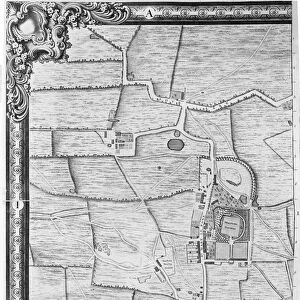 A map of Marylebone, 1746 (engraving)