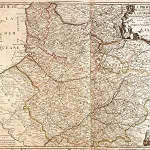 Map of Picardy (France), 1694 (Engraving, 1717)