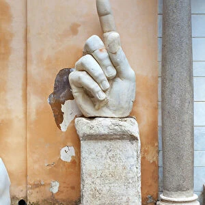 Marble hand from the colossal statue of Constantine (marble)