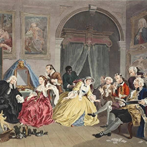 Marriage a la Mode, Plate IV, The Toilette, illustration from Hogarth Restored