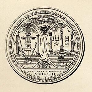 Masonic seal, 1802, from The History of Freemasonry, volume III, published by Thomas C