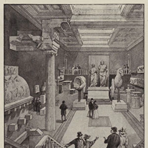 The Mausoleum-Room, British Museum (litho)