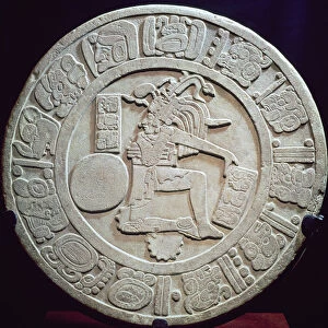 Mayan ball court marker, from Chinkultic, Chiapas, 590 AD (limestone)