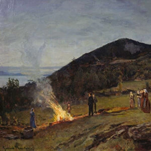 Midsummer fire, c. 1895