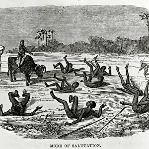 Mode of Salutation, illustration from Great African Travellers, from Mungo Park to Livingstone