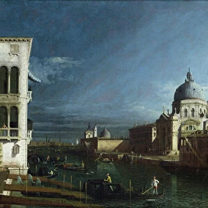 The Molo Looking West with the Doges Palace in the Distance (oil)