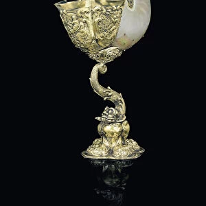 Mounted nautilus cup, Nagyszeben, mid 17th century (shell & silver-gilt)