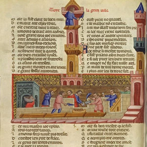 Ms 782 The Construction of Troy, illustration from Le Roman de Troie