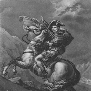 Napoleon Bonaparte crossing the Alps (engraving)