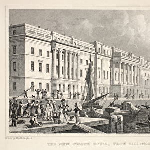 The New Custom House, from Billingsgate, from London and it