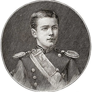 Nicholas II, 1868 - 1918. Seen here aged 14. Last Emperor of Russia, Grand Duke of Finland, and titular King of Poland. From The Strand Magazine, published 1896