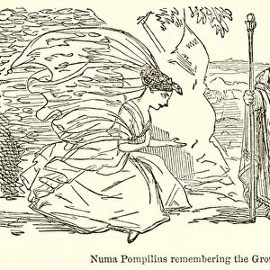 Numa Pompilius Remembering the Grotto (engraving)