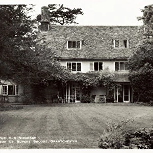 The Old Vicarage, Home of Rupert Brooke, Grantchester, Cambridge (b / w photo)