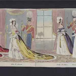 Part of the panorama of the marriage of Queen Victoria, c. 1840 (hand-coloured aquatint)