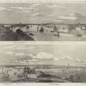 Panoramic View of St Petersburg, from a Watch-Tower (engraving)