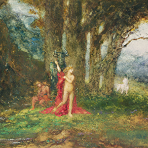 Pasiphae and the Bull, c. 1876-80 (w / c & gouache on paper)