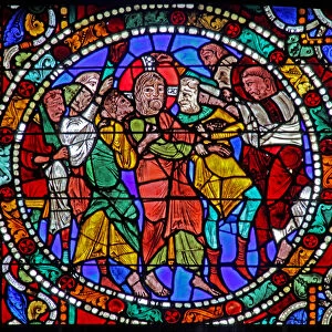 The Passion window: Judas Betrayal (w51) (stained glass)