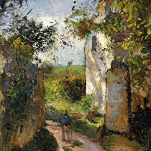 Peasant on an alley by a House, Pontoise; Paysan dans une Ruelle a l Hermitage