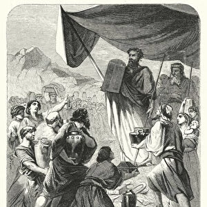 The People presenting Gifts to Moses (engraving)