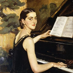The Pianist, (oil on canvas)