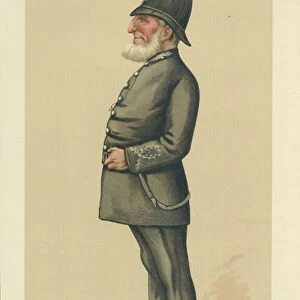 Police Inspector Ebenezer Denning (colour litho)