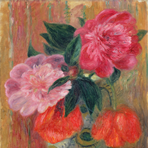 Poppies and Peonies (oil on canvas)