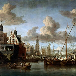 The Port of Amsterdam Painting by Abraham Storck (1635-1710)