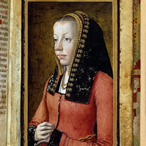 Portrait assumes of Anne of Brittany (1477-1514) Queen of France
