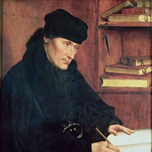 Portrait of Erasmus of Rotterdam (1466-1536) (oil on canvas)