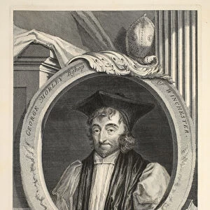 Portrait of George Morley, Bishop of Winchester, illustration from