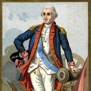 Portrait of George Washington (1732-1799). Chromolithography of the late 19th century