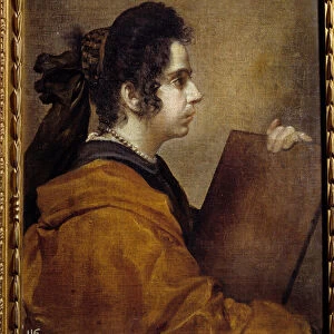 Portrait of Juana Pacheco in Sibyl. Juana Pacheco, daughter of the painter Francisco