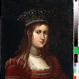 Portrait de l archiduchesse Marie Madeleine d Autriche (1589-1631), grande duchesse de Toscane (Portrait of archiduchess Maria Magdalena of Austria). Peinture de Justus Suttermans (1597-1681). Huile sur toile, 66 x 50 cm