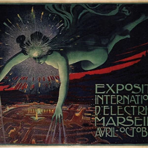 Poster done for the International exhibition of electricity in 1908