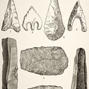 Prehistoric flint implements (litho)