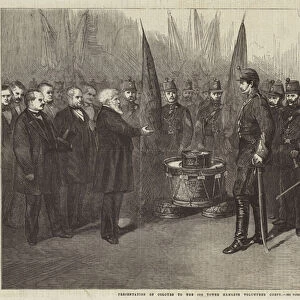 Presentation of Colours to the 4th Tower Hamlets Volunteer Corps (engraving)