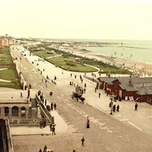 The Promenade and lakes, Southport (hand-coloured photo)