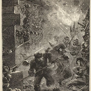 Pursuit of the Insurgents in the Catacombs, May 1871, illustration from Cassell