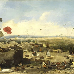 The Race of the Butterflies, 1872 (oil on panel)