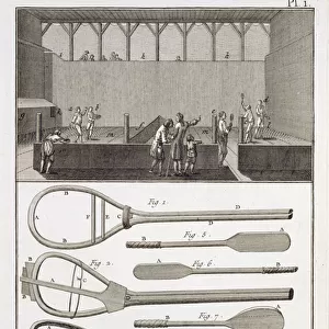 Real tennis and the construction of racquets, from the Encyclopedia