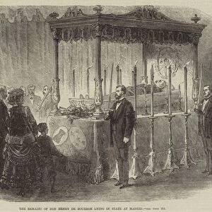The Remains of Don Henry de Bourbon lying in state at Madrid (engraving)