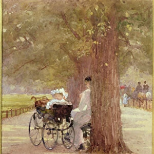 A Rest in the Row, 1892 (watercolour)
