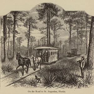 On the Road to St Augustine, Florida (engraving)