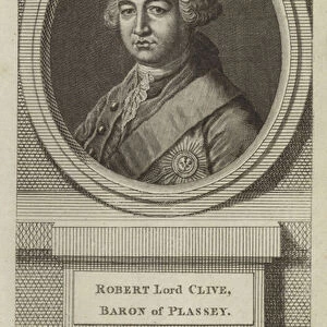 Robert Lord Clive, Baron of Plassey (engraving)