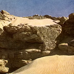 Rock wall in the Sahara, Egypt